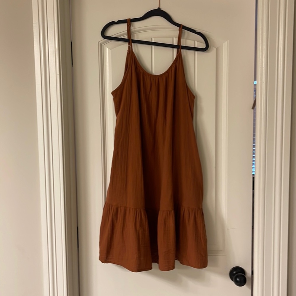 Size large dress with adjustable straps.